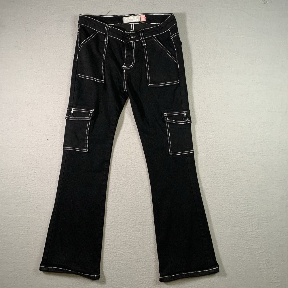 Celebrity‎ Ace black wide legs with white sewin kids size 12